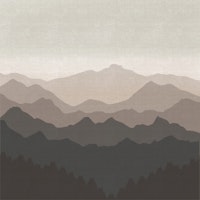 Sepia Mountain Silhouettes tapet