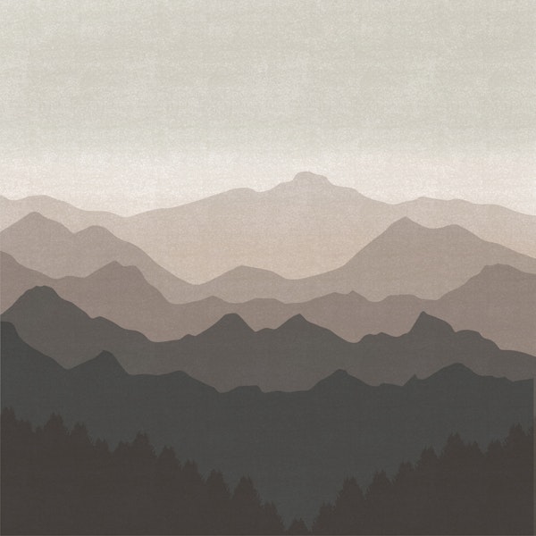 Sepia Mountain Silhouettes