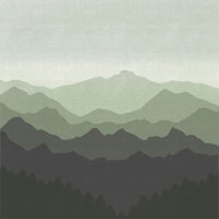 Foggy Green Mountain Range tapety