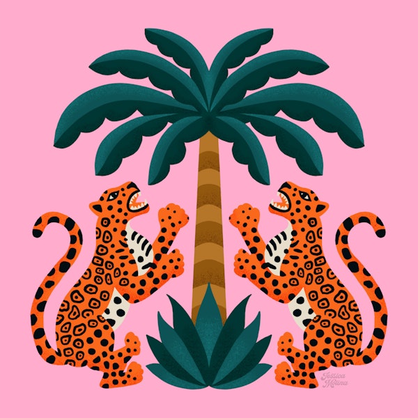 Jaguars and Palm Mural