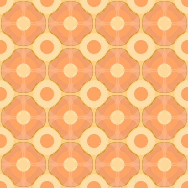 Retro Peach Geometric Waves