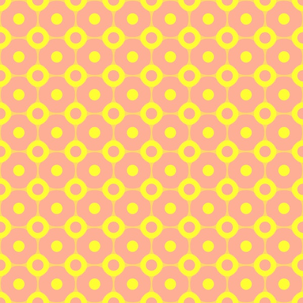 Peach Lemon Polka Dots