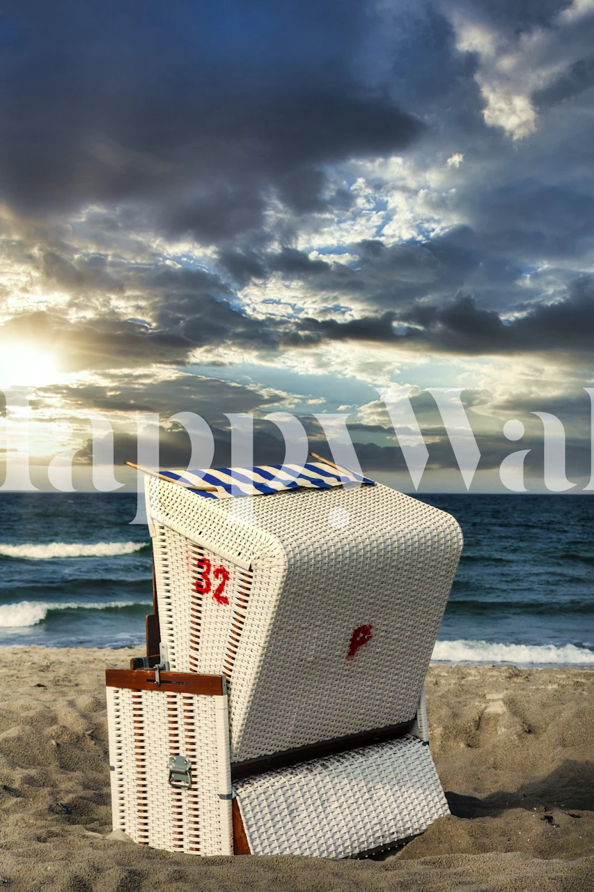 tapeta Baltic Sea Beach Chair v místnosti