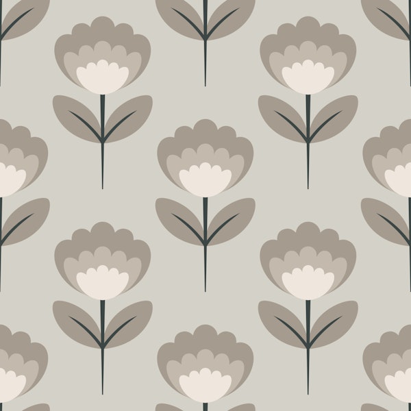 Scandi Floral Beige Blooms