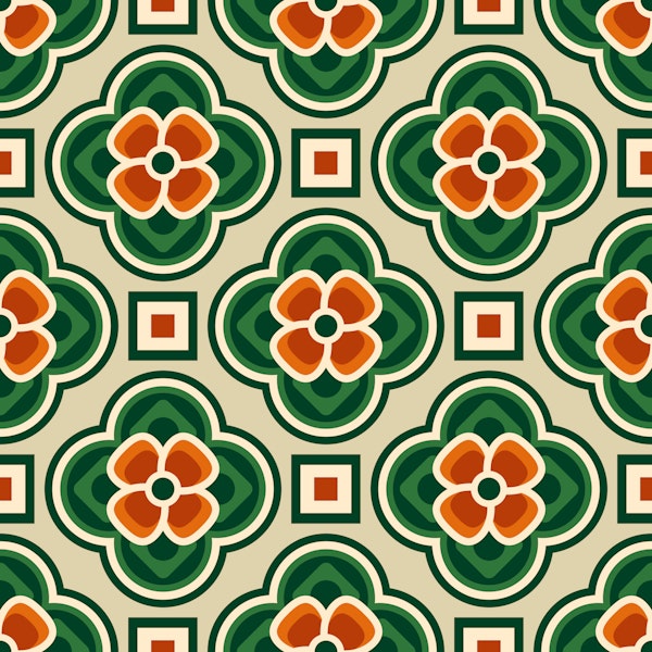 Retro Clover Floral Tiles