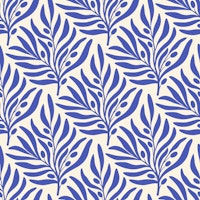 Blue Olives Branches Pattern tapet