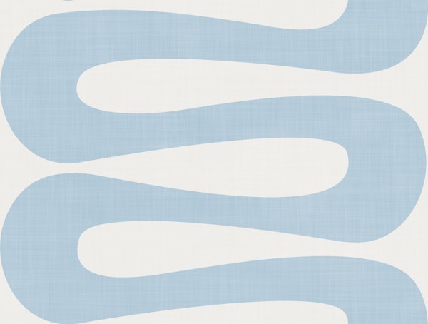 Soft Blue Wavy Stripes Abstract Modern Curves