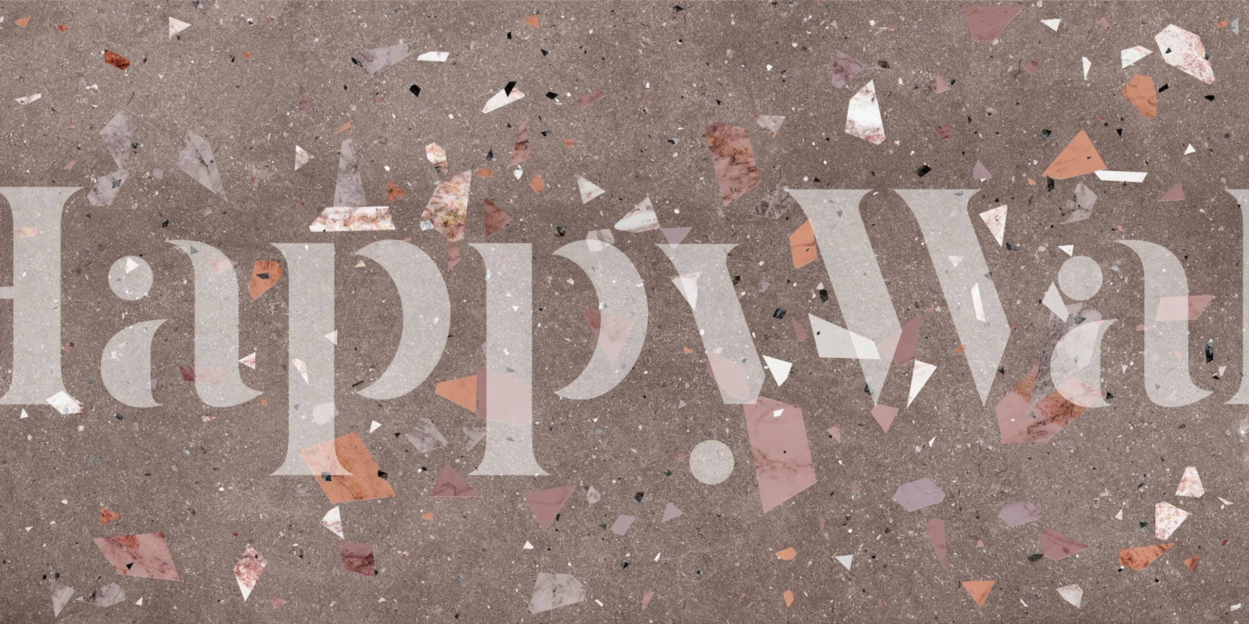 Stylish marble texture wallpaper in a room