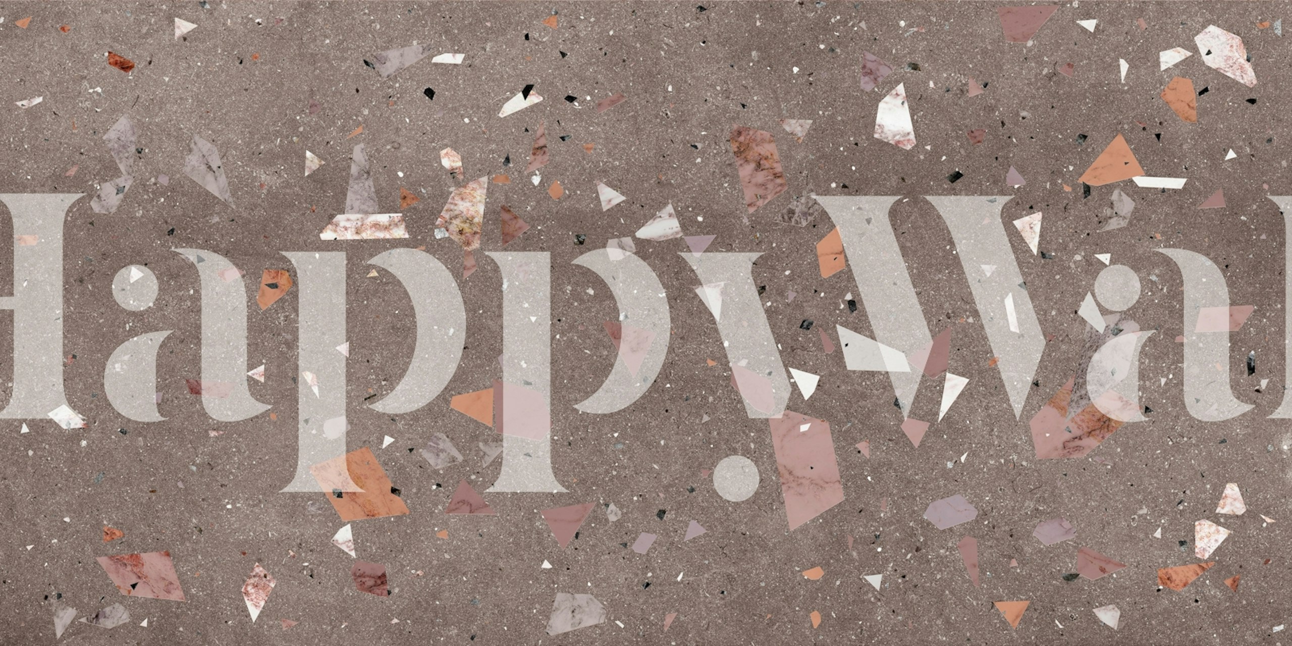 Stylish marble texture wallpaper in a room