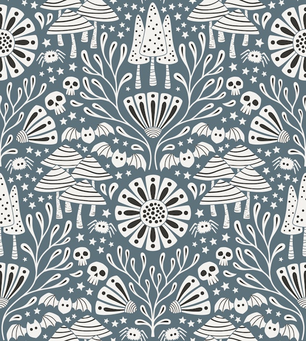 whimsy gothic forest - grey blue