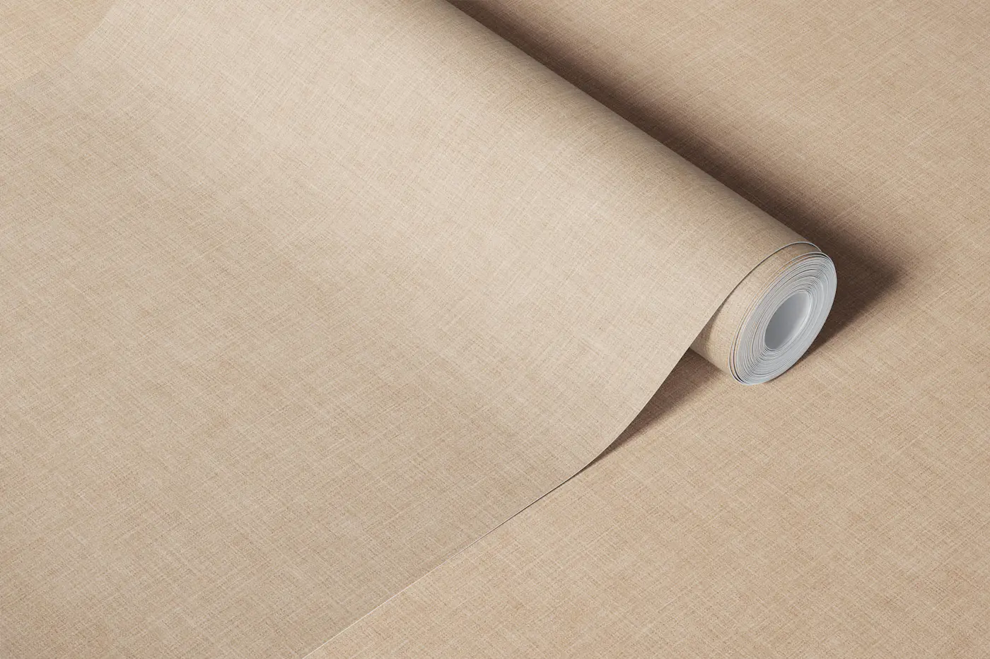 Linen canvas texture natural ochre yellow wallpaper roll