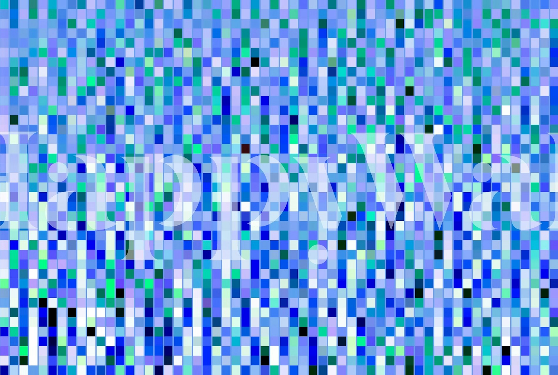 Tapeta Ocean Pixel Mosaic v pokoji