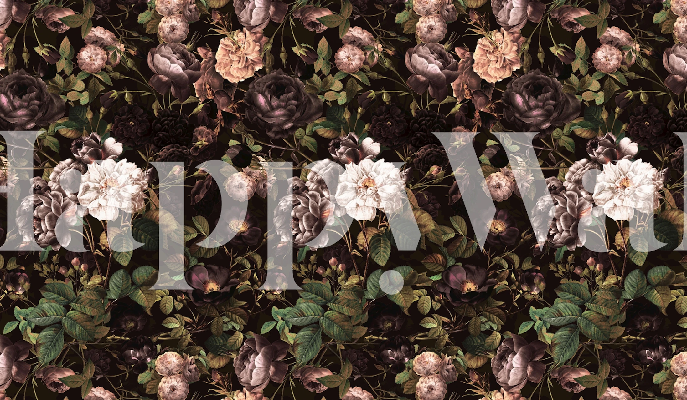 Mysterious Garden III Night wallpaper in a room