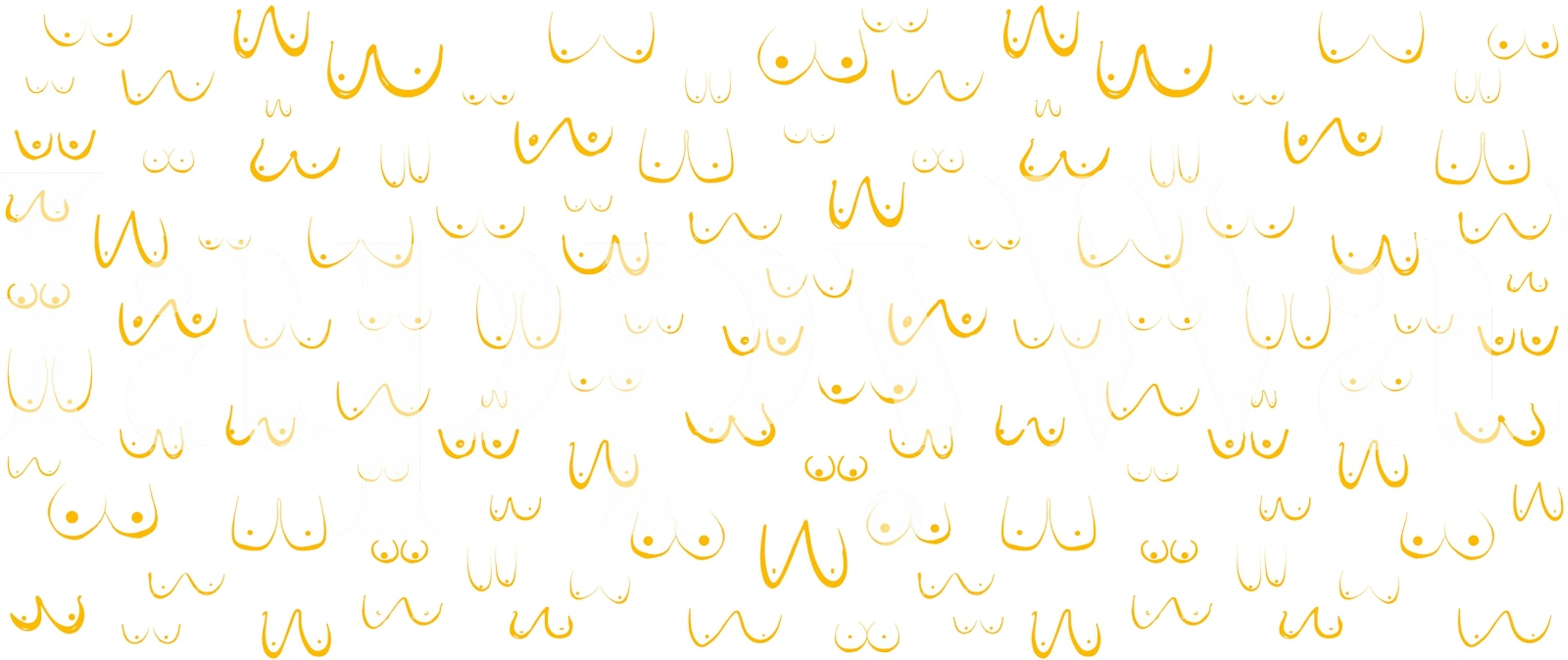 Boobs Abstract Yellow pozadina u sobi