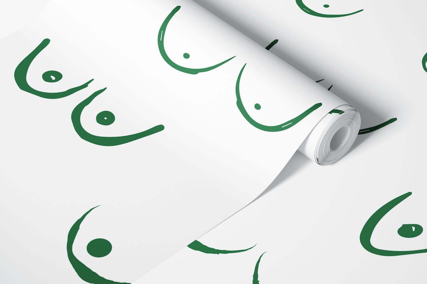 Boobs Abstract Green wallpaper roll