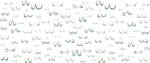 Boobs Abstract Green