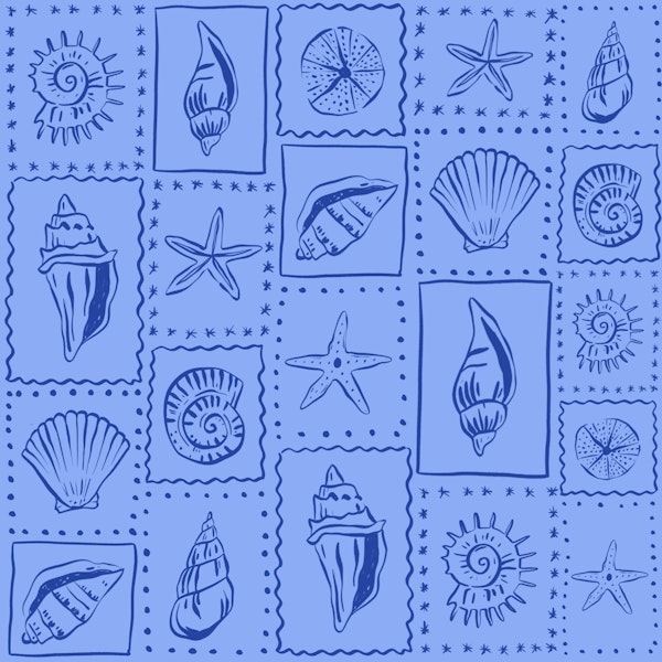 Blue Seashell Patchwork