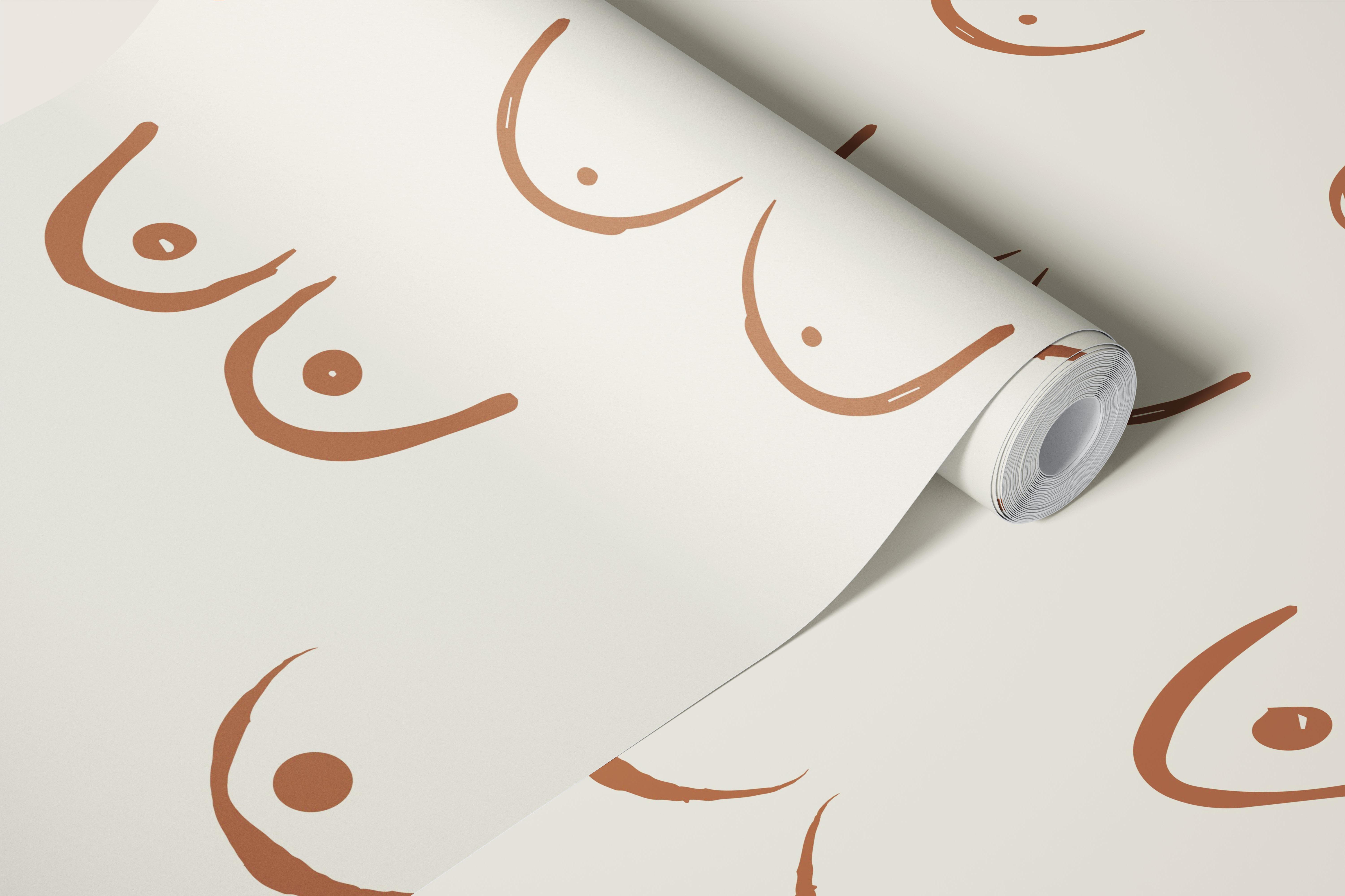 Boobs Abstract Sand-tapet i ett rum