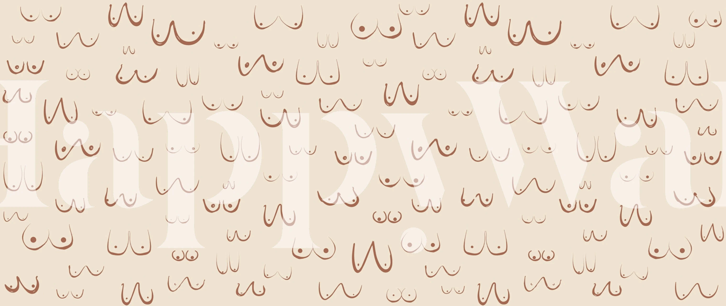 Tapeta Boobs Abstract Sand v pokoji