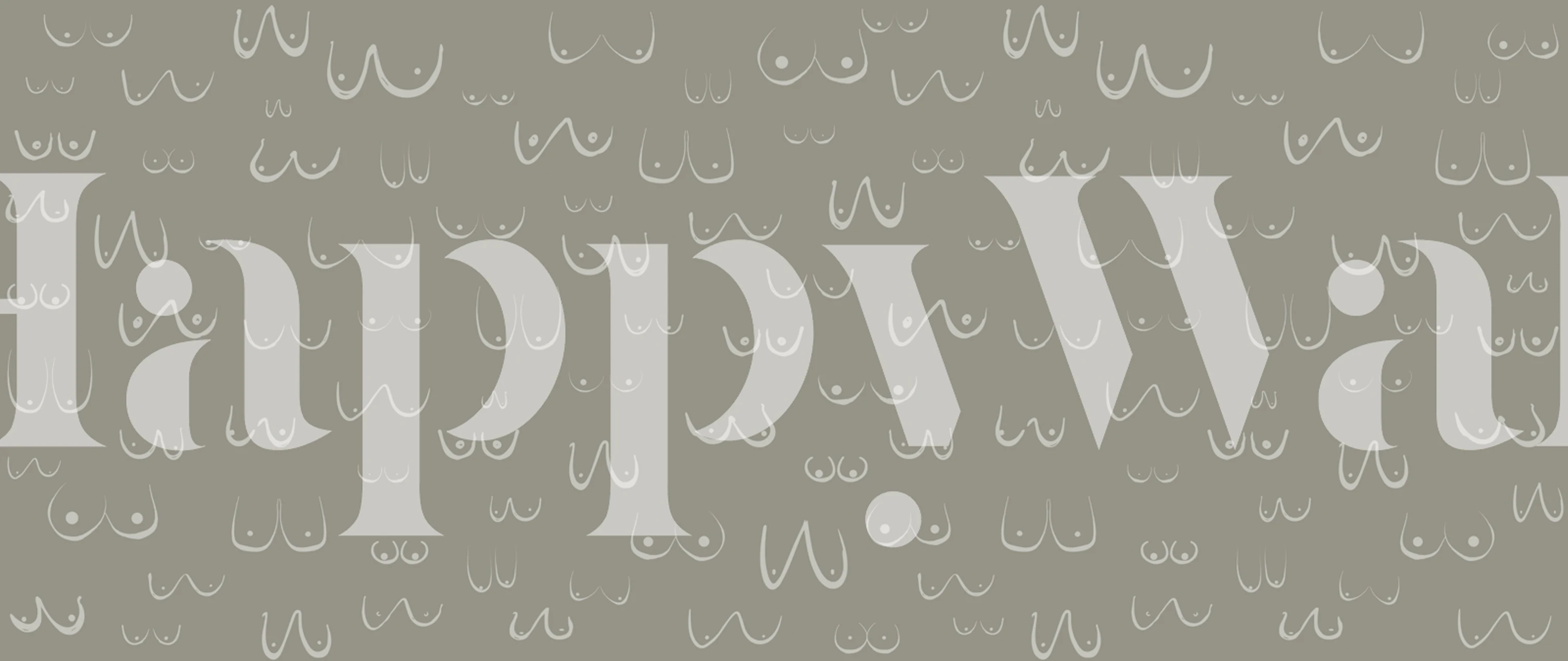 Boobs Abstract Scandinavian wallpaper in a room