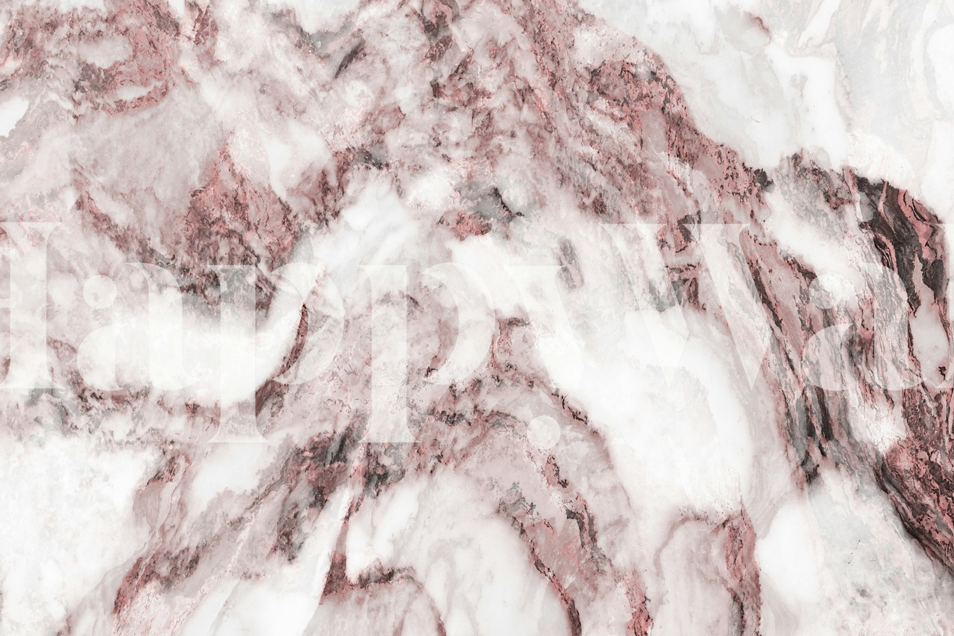Pink and white marble pattern wallpaper in rose gold tones