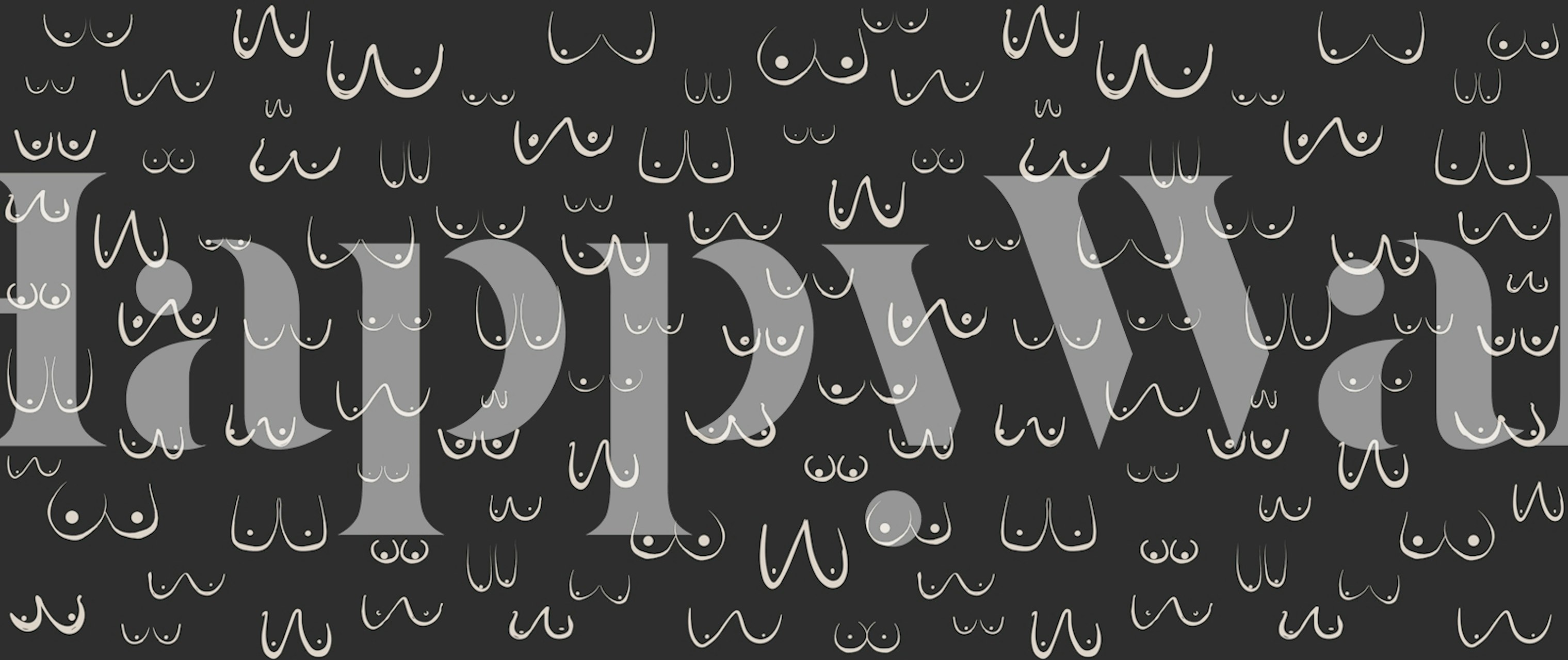 Boobs abstract wallpaper in a stylish room