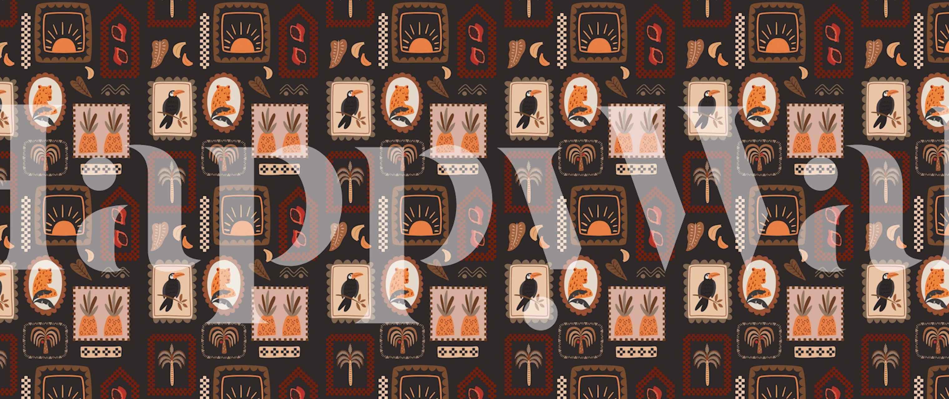 Tropics Jungle Night tapet i et rum