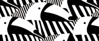 Birds Geometric Black behang