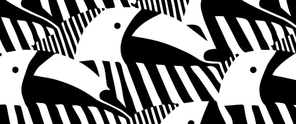 Birds Geometric Black