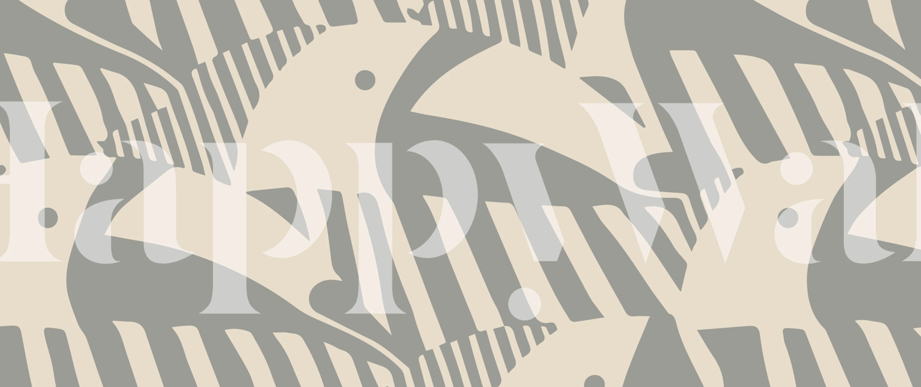 Bird geometric sand tapet i et rum