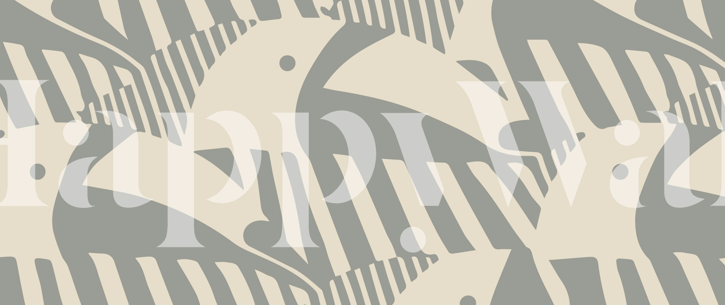 Bird geometric sand wallpaper in a room