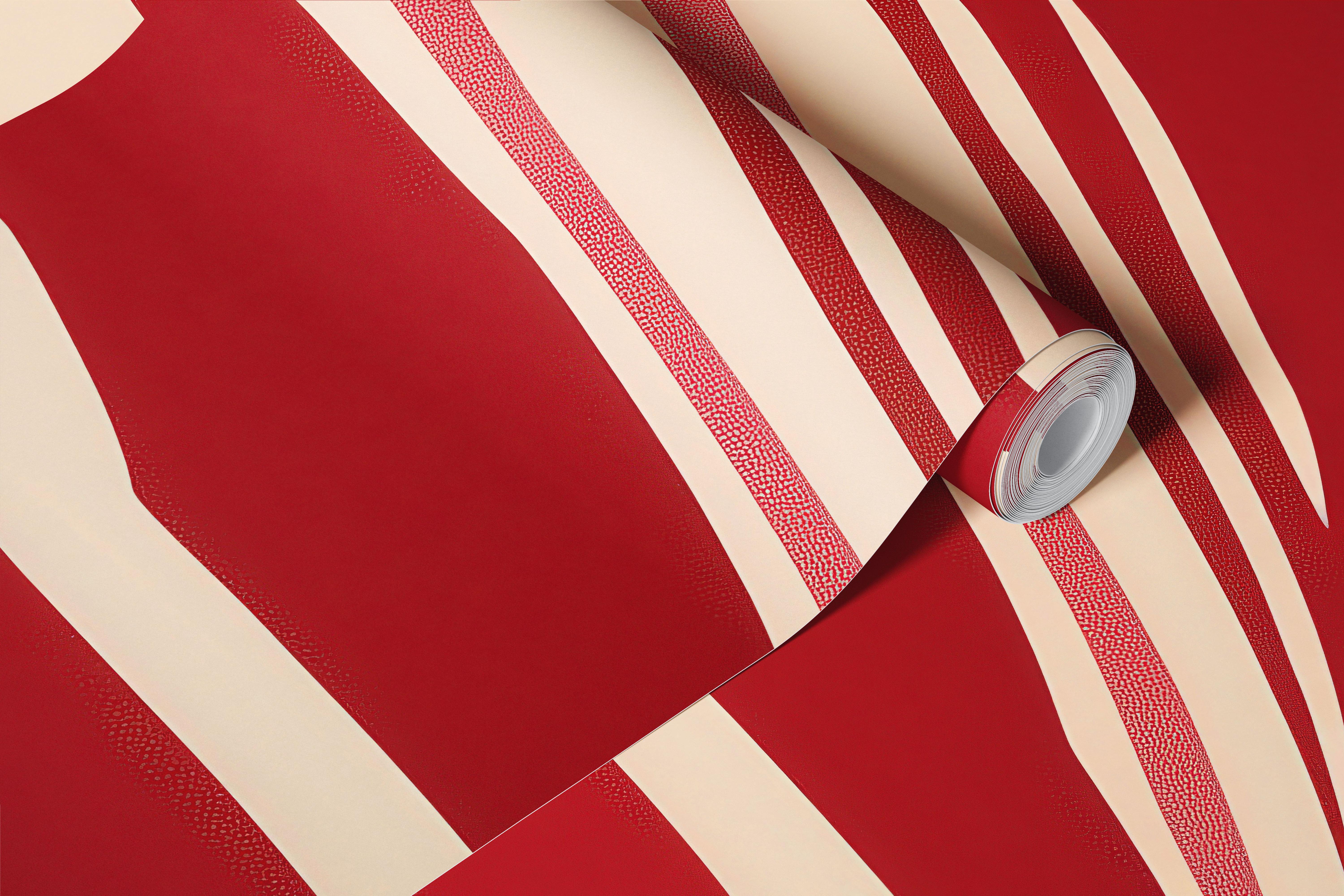 Abstract Red Flowing Forms tapet i et rom