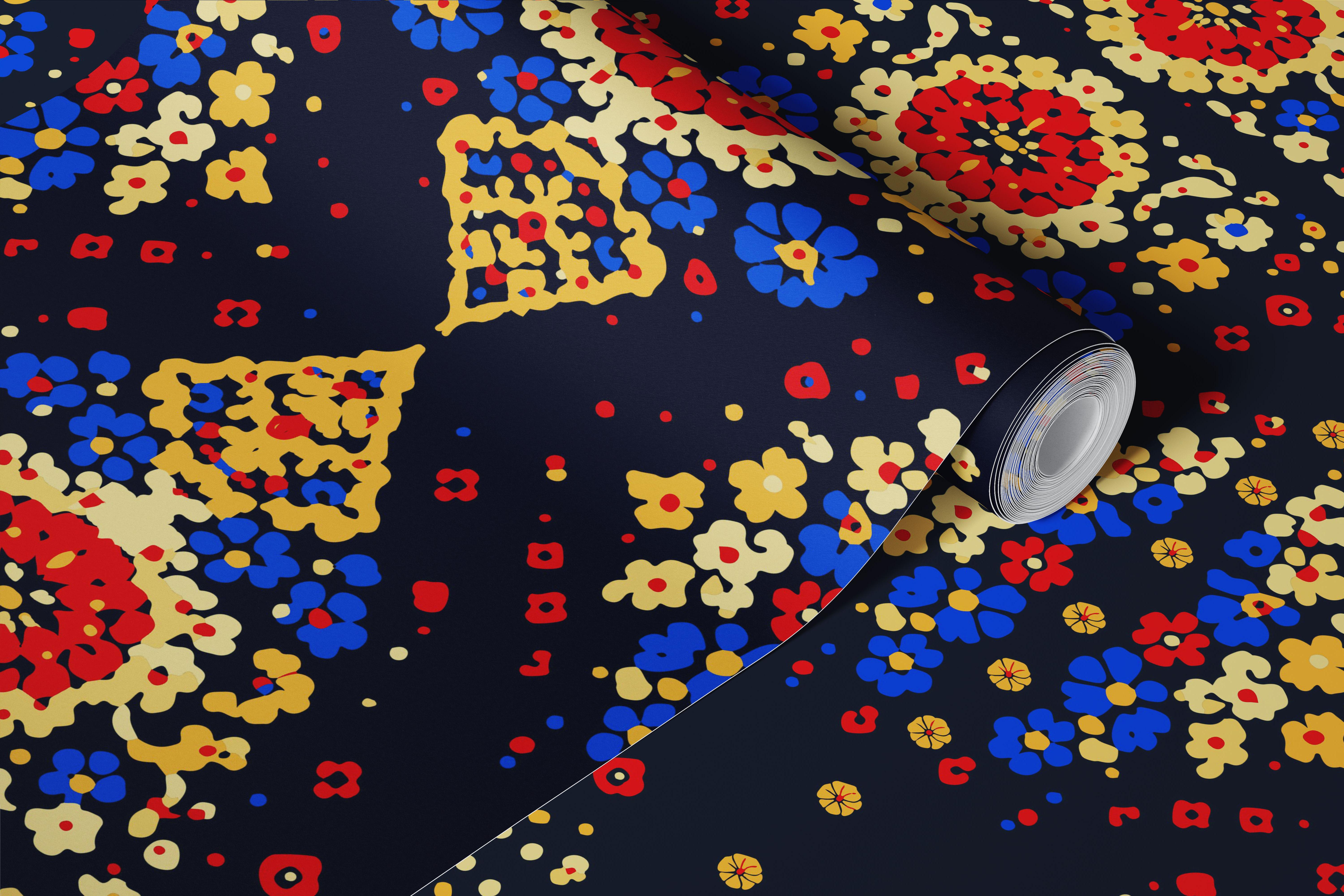 Persian wallpaper design in a room