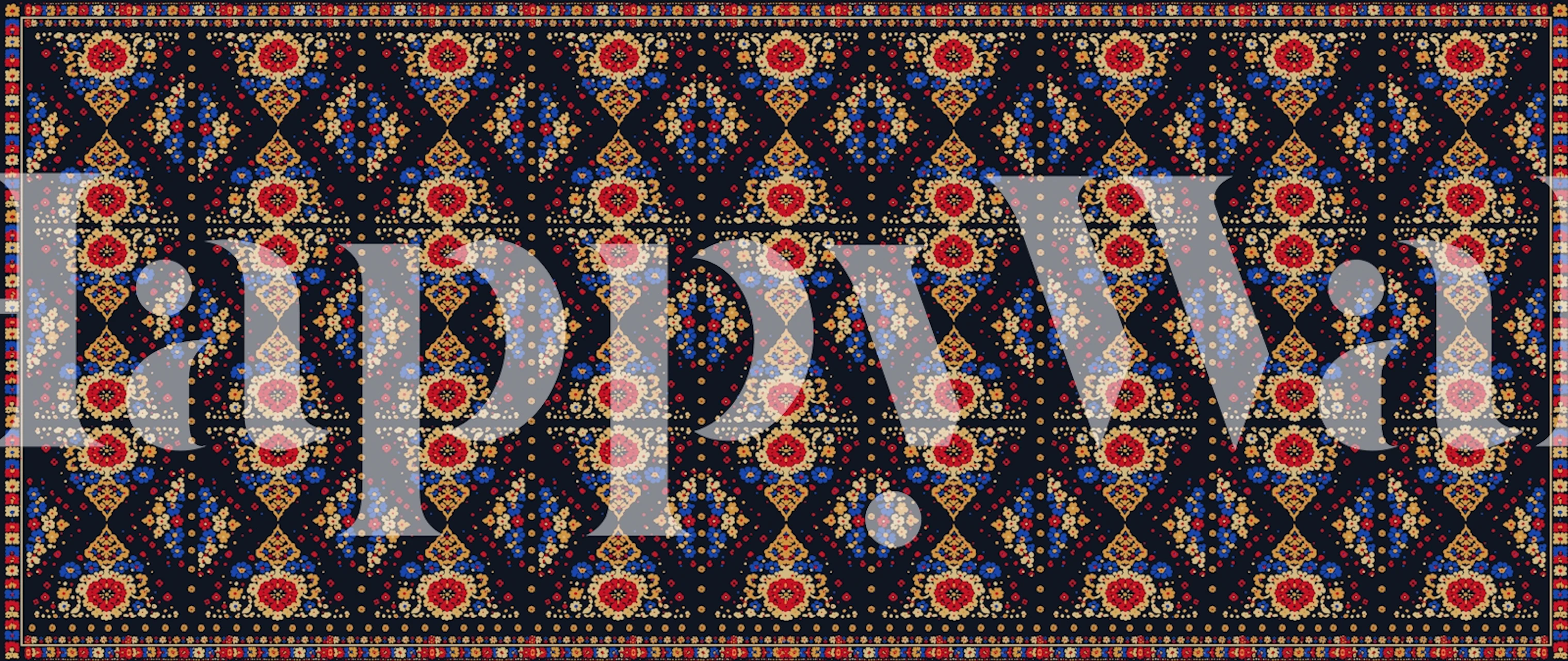 Perski wzór tapety w pokoju