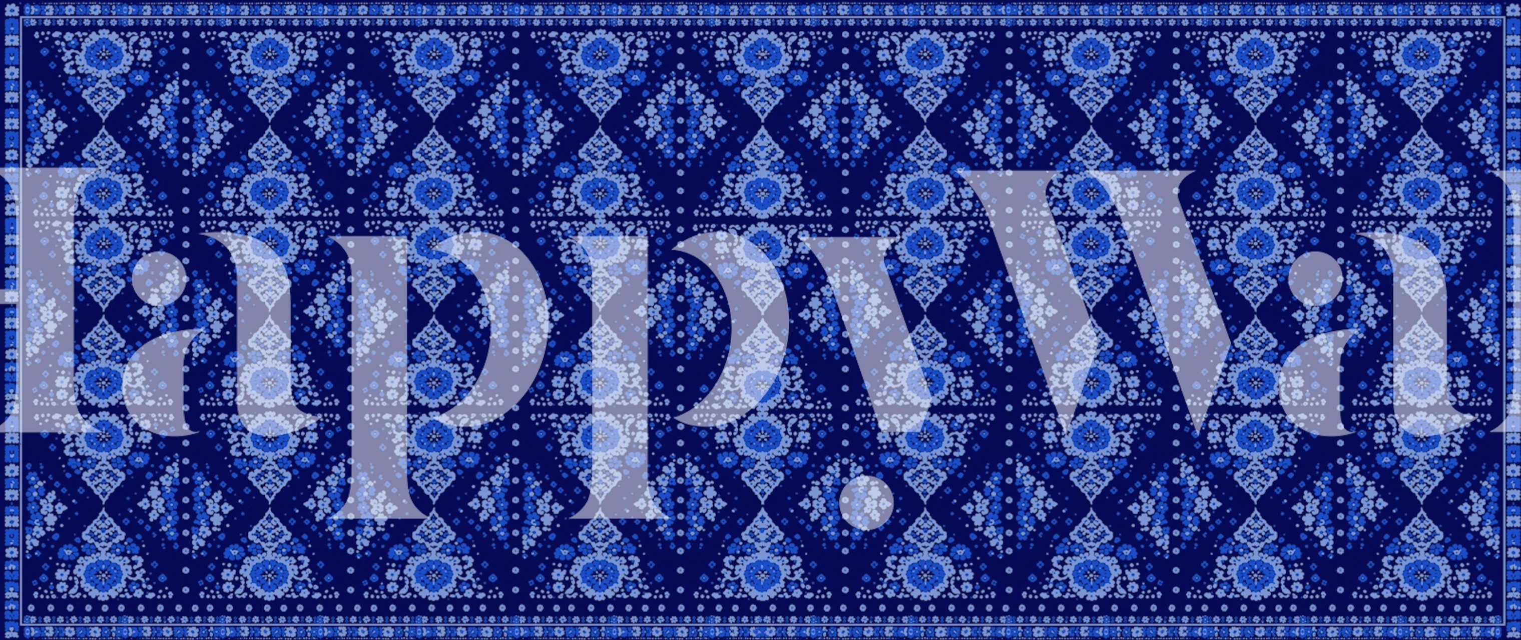 Persian Blue wallpaper displayed in a room