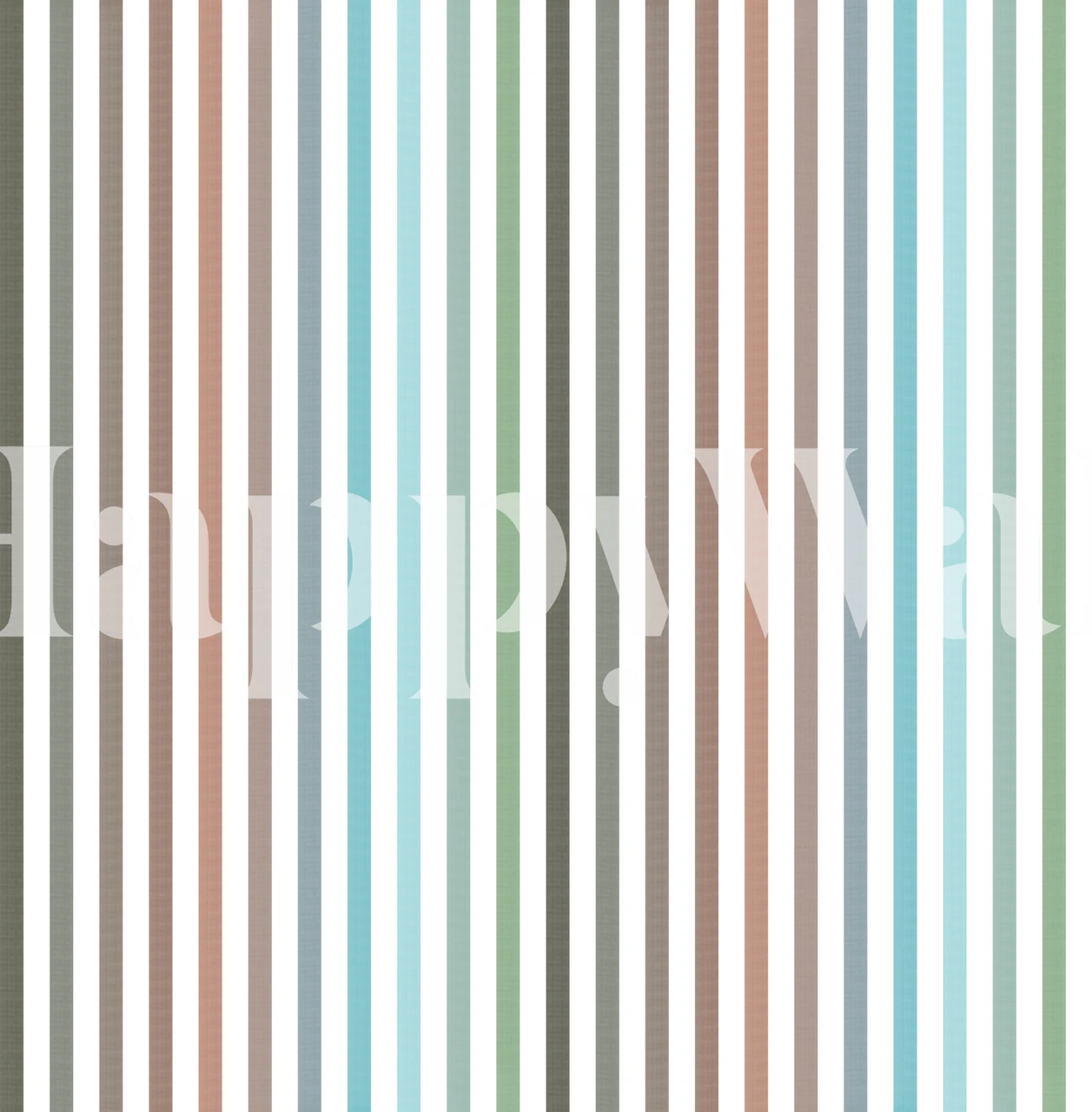 Stripes Rainbow Pastel wallpaper in a room