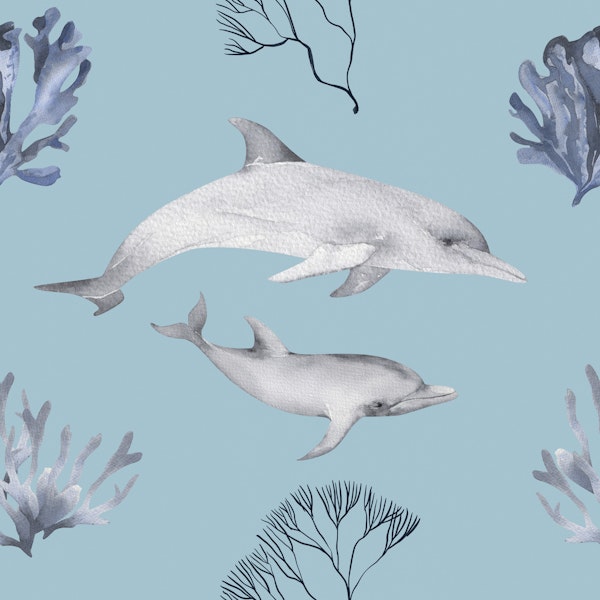 Dolphin & Coral Pattern M