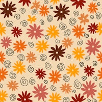 Retro Floral Doodles wallpaper