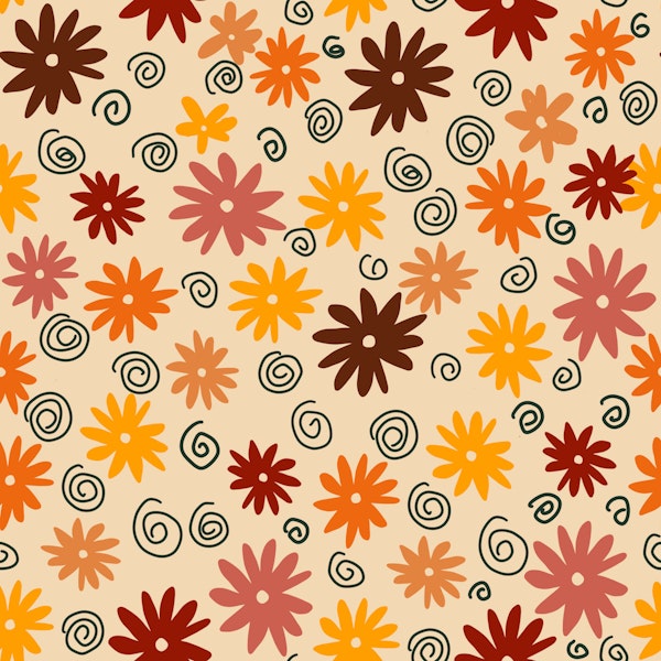 Retro Floral Doodles