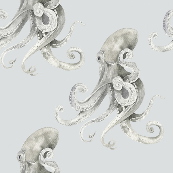 Watercolor Octopus Pattern M