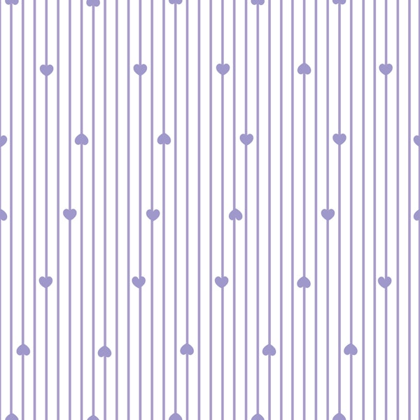 Lavender Heart Stripes