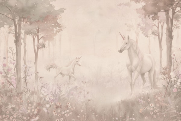 Unicorns in a Magical Dreamy Forest – Shell