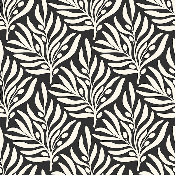 Black Olives Branches Pattern