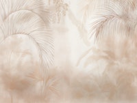 Sepia Palm Fronds Mist wallpaper