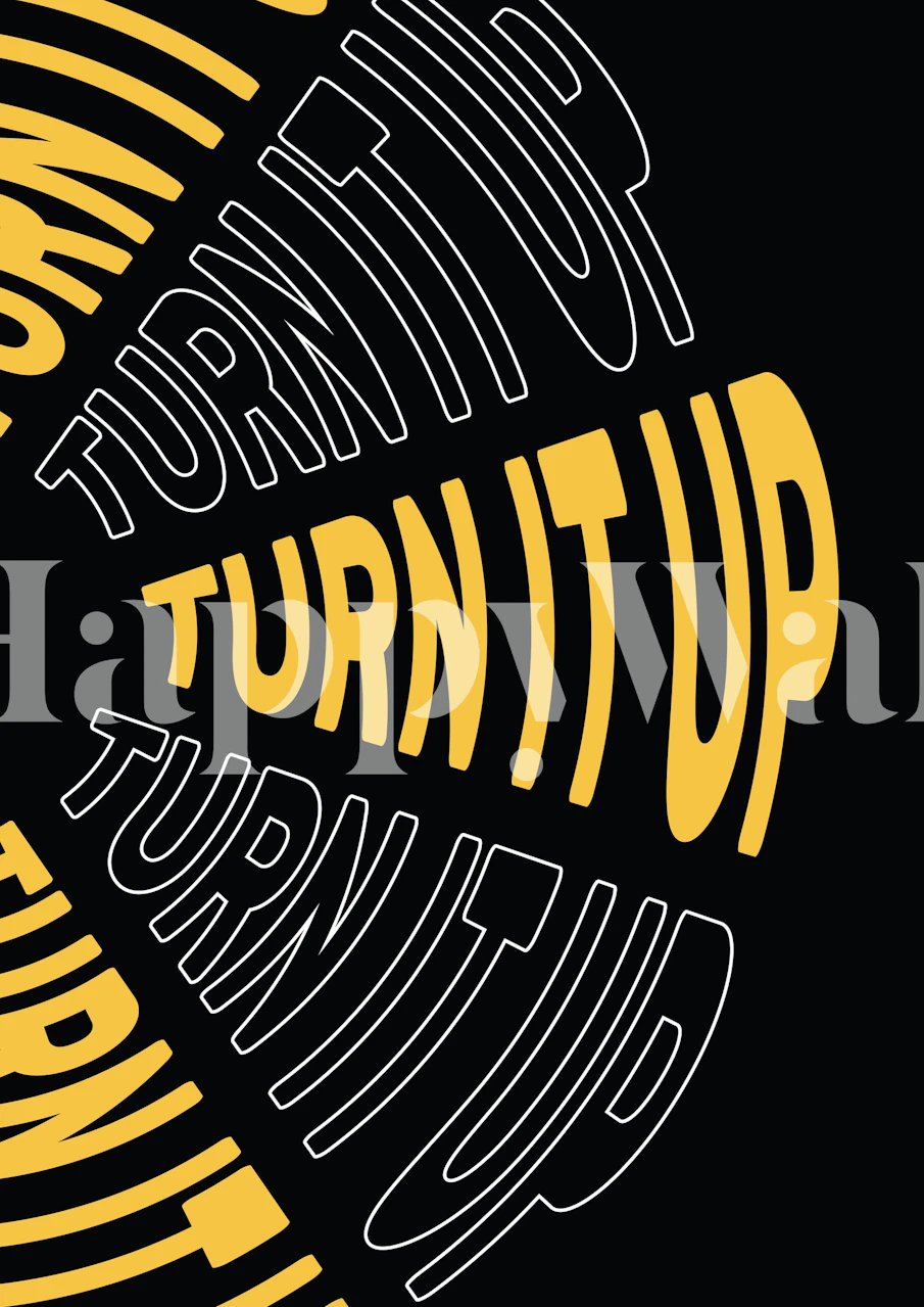 Turn It Up tapetdesign i ett rum