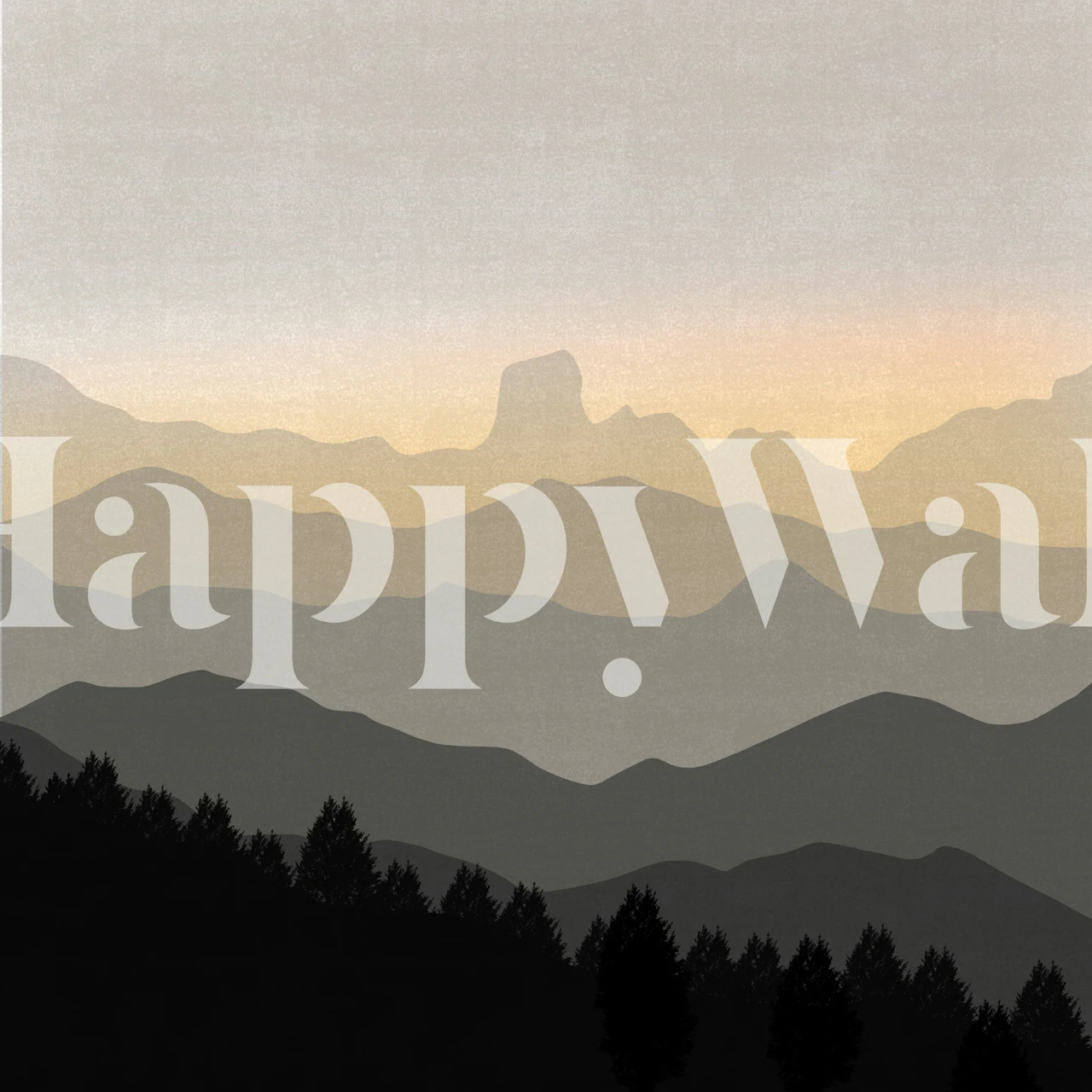 Vložka Misty Mountain Layers at Dawn v místnosti