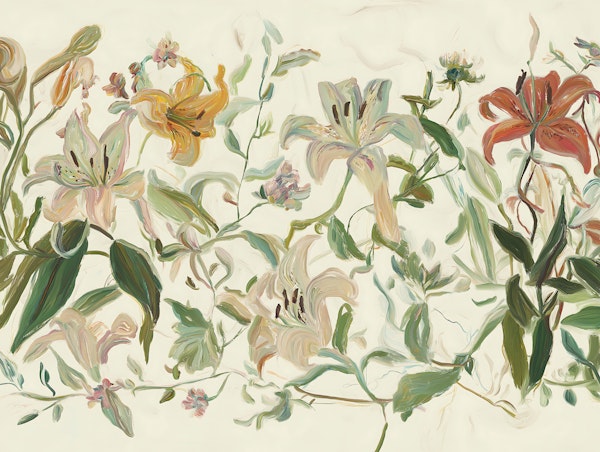 Painterly Lily Garden