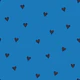 Pretty Little Hearts - black on blue - S