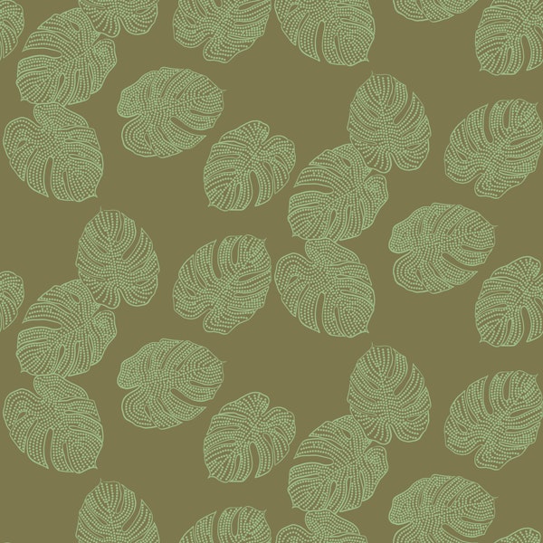Sage Monstera on Olive