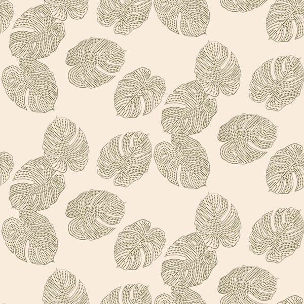 Neutral Monstera Leaf Scatter